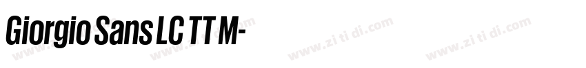 Giorgio Sans LC TT M字体转换